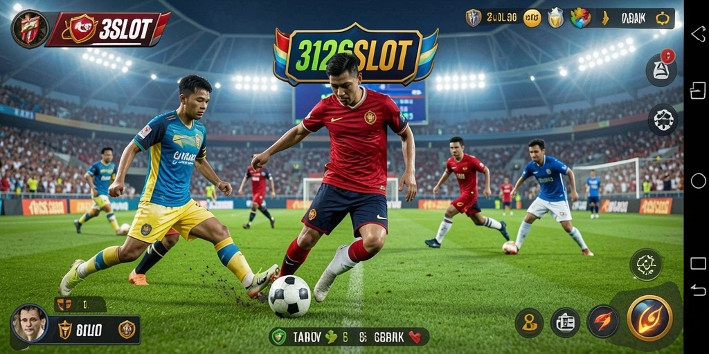 Tampilan gameplay menegangkan di lapangan sepak bola.
