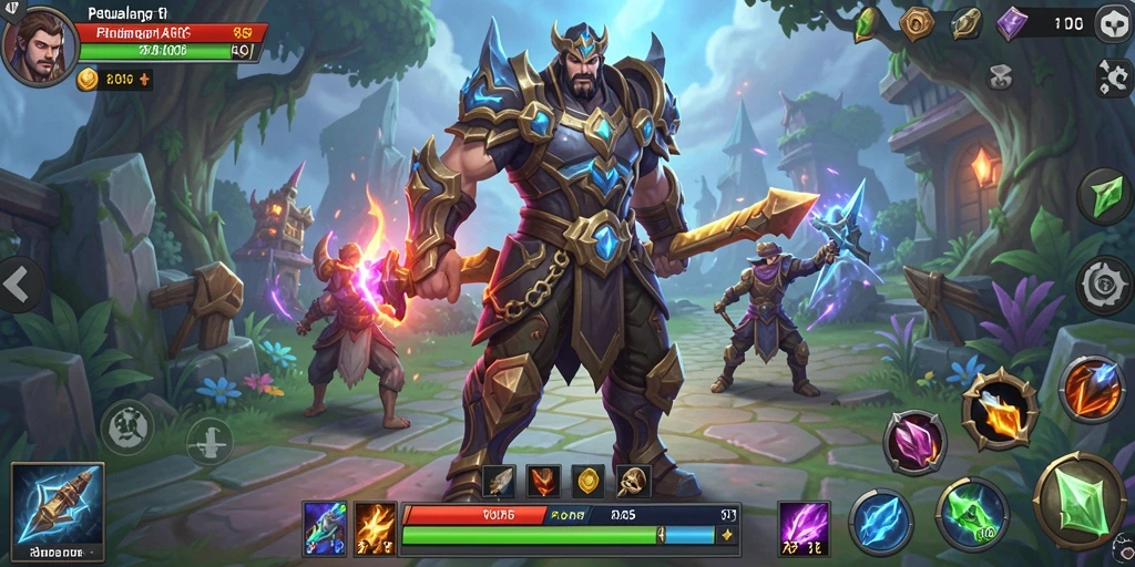 Tampilan aksi epik dalam gameplay ARPG 8055 yang menegangkan.