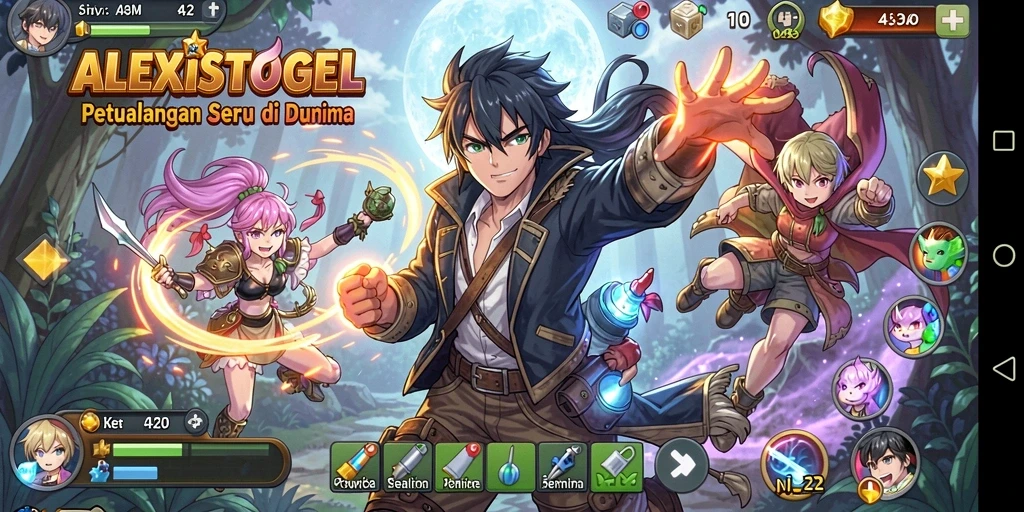 Tangkapan layar menampilkan karakter-karakter anime dalam aksi dramatis.