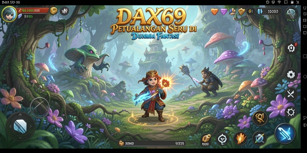 Screenshot utama DAX69 menampilkan aksi seru dalam gameplay petualangan.