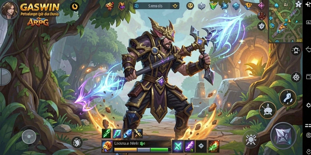 Tampilan gameplay GASWIN yang menakjubkan dalam petualangan ARPG.