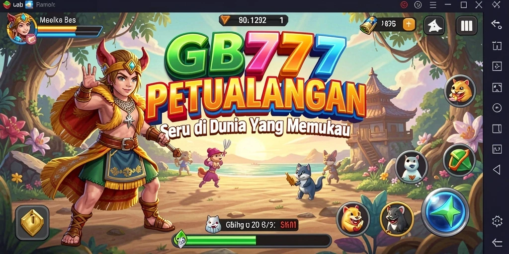 Screenshot menunjukkan aksi mendebarkan dalam permainan petualangan GB777.