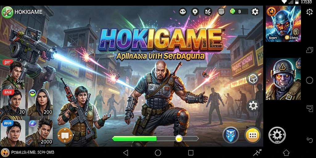 Tampilan utama HOKIGAME dengan fitur-fitur Utility yang beragam.