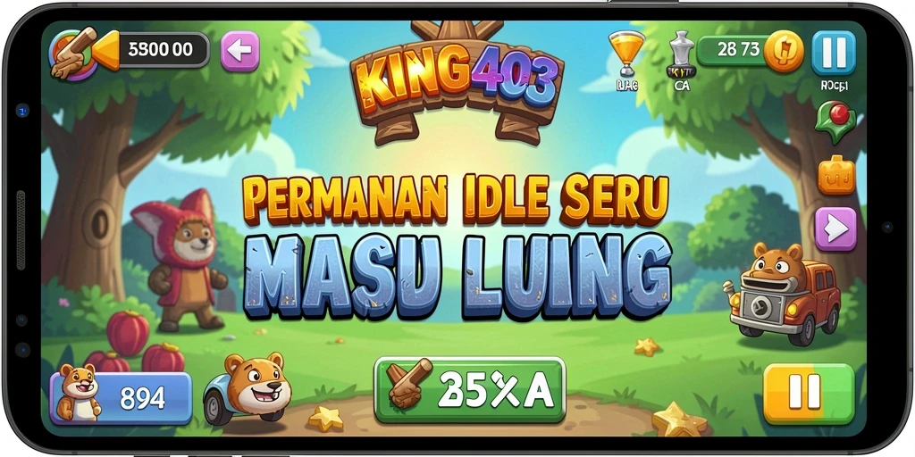 Tampilan gameplay KING403 dengan karakter yang aktif dalam mode Idle.
