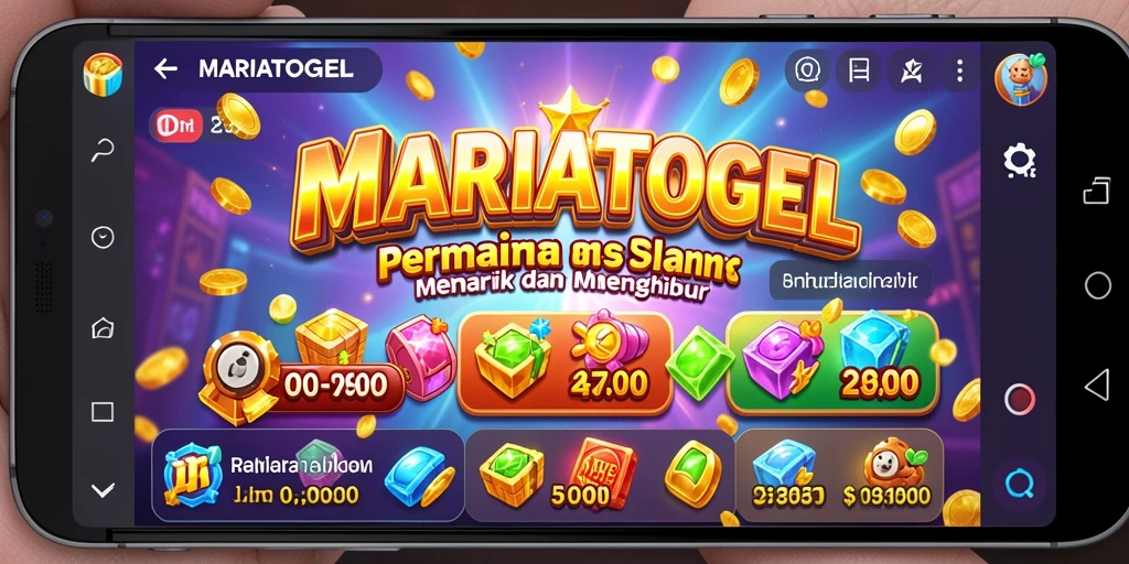 Tampilan gameplay seru dalam MARIATOGEL yang penuh warna.