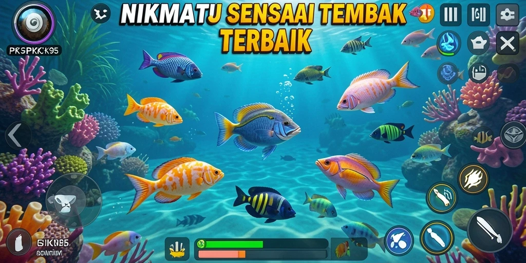 Screenshot gameplay seru Tembak Ikan di PK95.