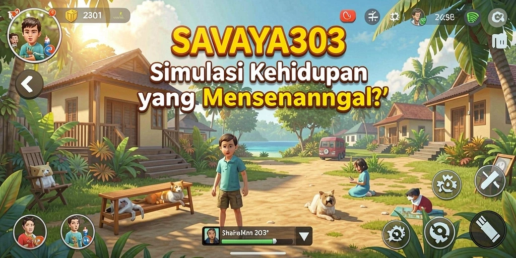 Tampilan gameplay menarik dari SAVAYA303 dengan dunia simulasi yang detail.