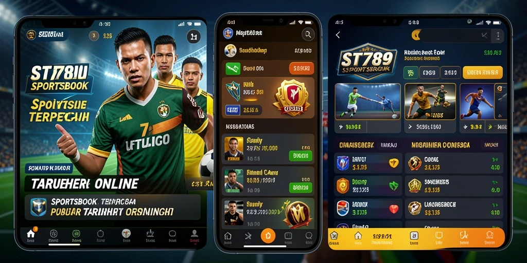 Tangkapan layar gameplay ST789 menampilkan berbagai jenis taruhan olahraga.