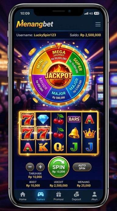 Antarmuka pengguna aplikasi menangbet yang ramah dan intuitif.